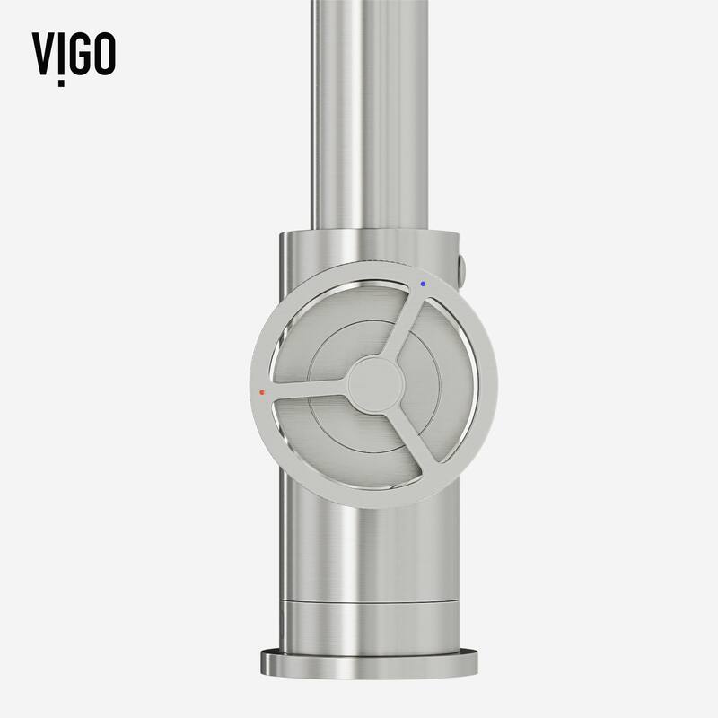 VIGO Cass Industrial 14" H Single Handle Kitchen Bar Faucet