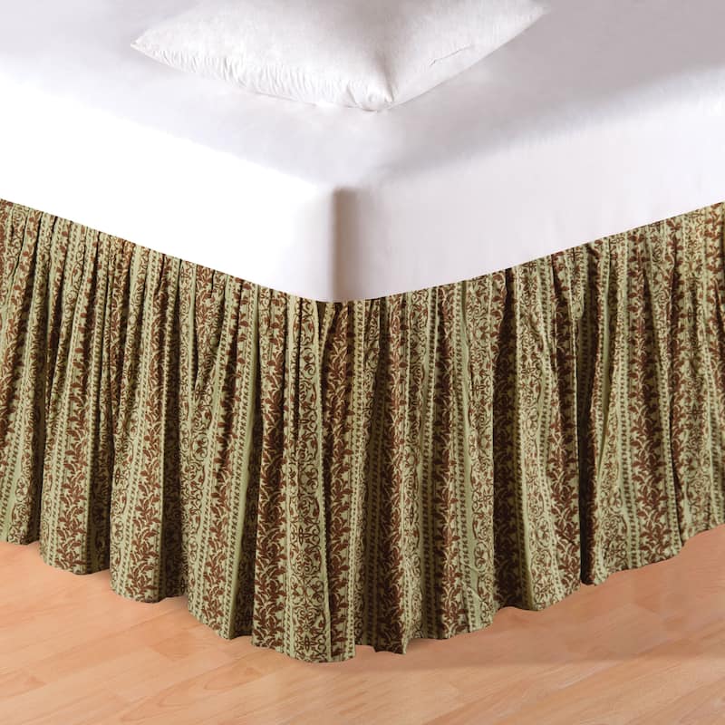 Windsor Bed Skirt - Green - Twin