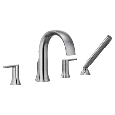 Moen Doux Widespread Deck Mounted Roman Tub Filler with Built-In