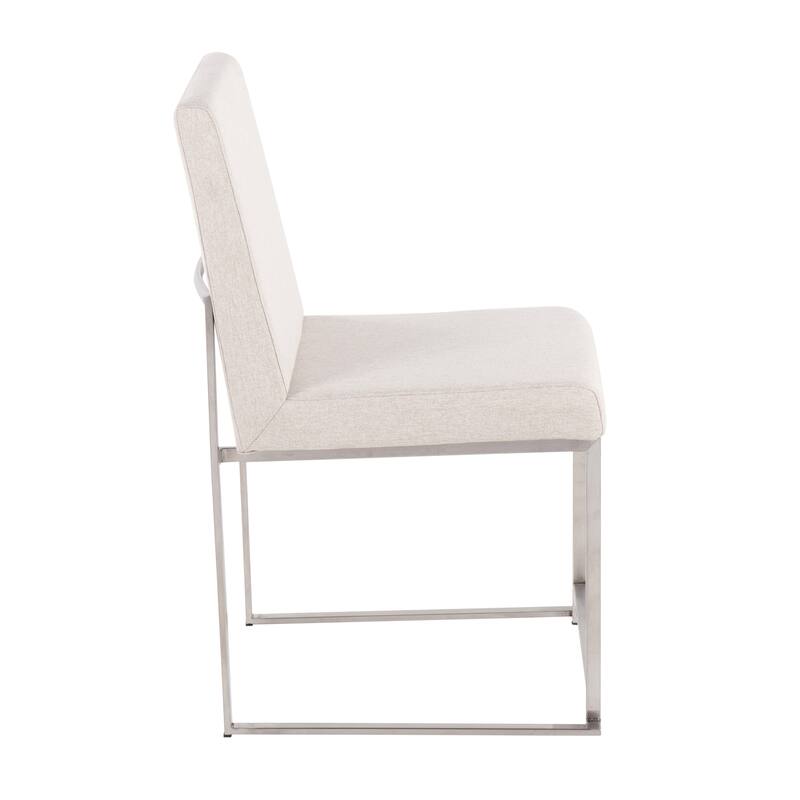 Silver Orchid Forrest High Back Stainless Steel Dining Chair (Set of 2)