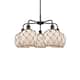 Option Matte Black / White Glass with Brown Rope