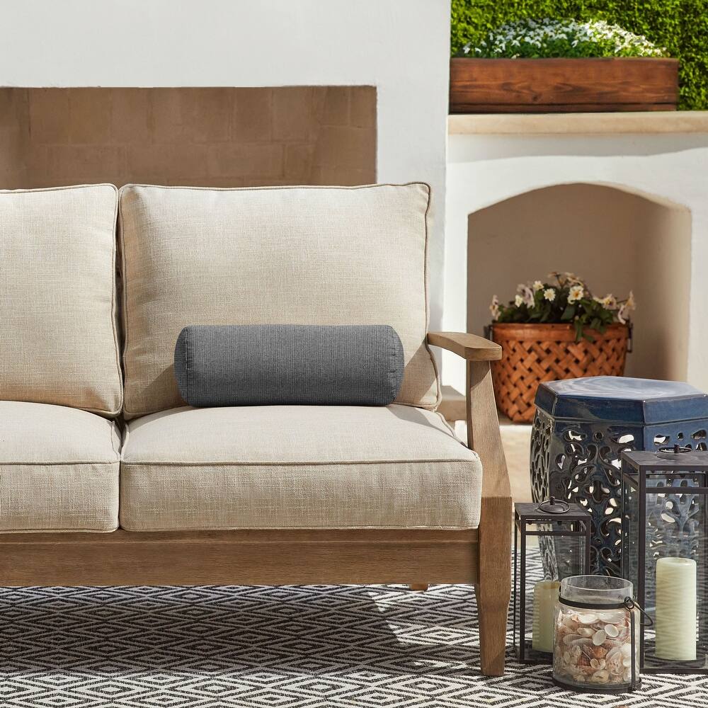 Sorra Home Sunbrella Outdoor Knife Edge Bolster Pillow Single