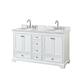 Option White / White Carrara Marble Top / Polished Chrome