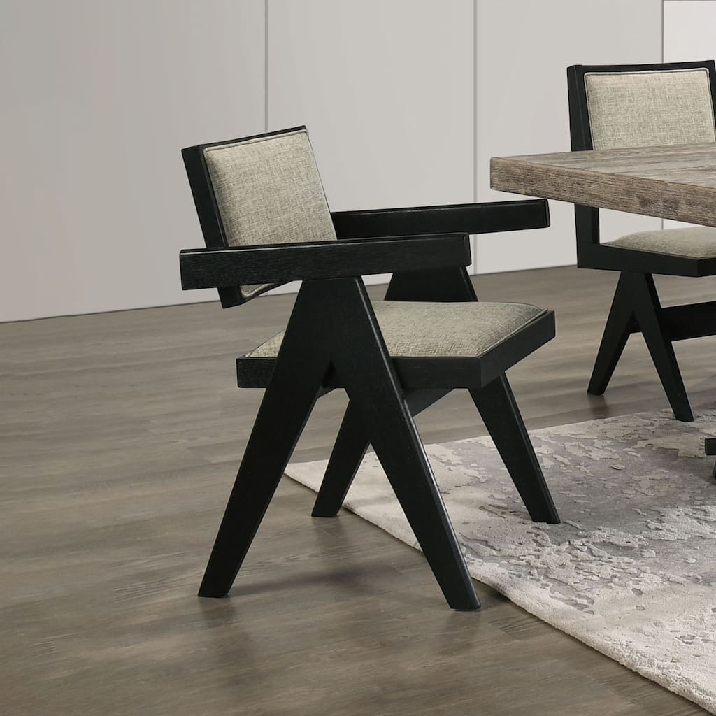 Dining Room Arm Chairs Upholstery Seat 2pc Dining Arm Chairs