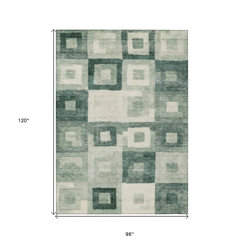 HomeRoots Geometric Transitional Rectangle Outdoor Rug