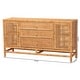 preview thumbnail 12 of 22, Vivan Natural Rattan Storage Cabinet - 3-Drawer Handwoven Wicker Accent Cabinet with Interior Shelving and Elevated Base