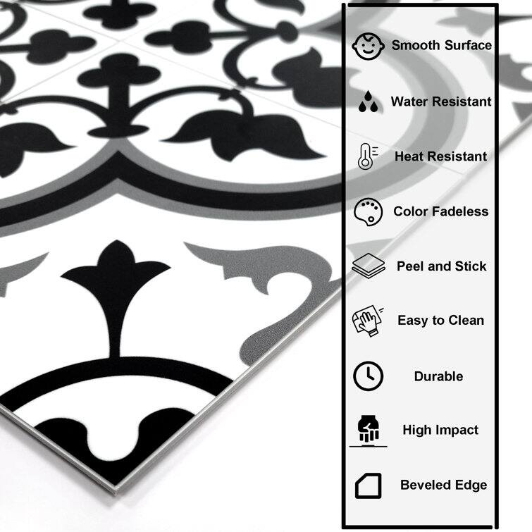 12" x 12" Stone Composite Patterned Peel & Stick Mosaic Tile