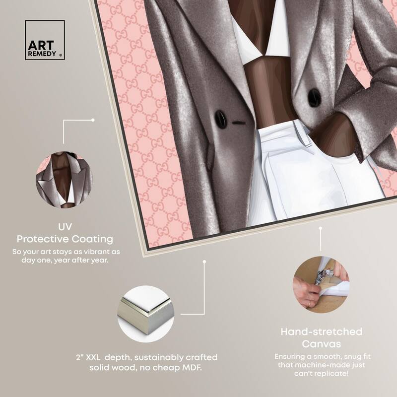 Cool Luxury Woman Canvas by Art Remedy