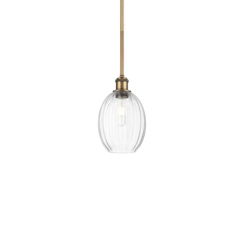 Innovations Lighting 516-1S-11-7 Preston Pendant Preston 7" Wide Mini - Brushed Brass / Clear