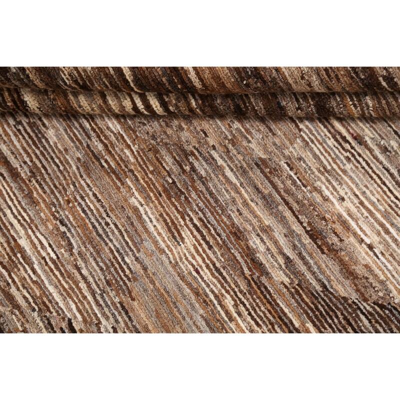 Contemporary Gabbeh Kashkoli Area Rug Wool Hand-knotted Foyer Carpet - 4'9" x 6'8"