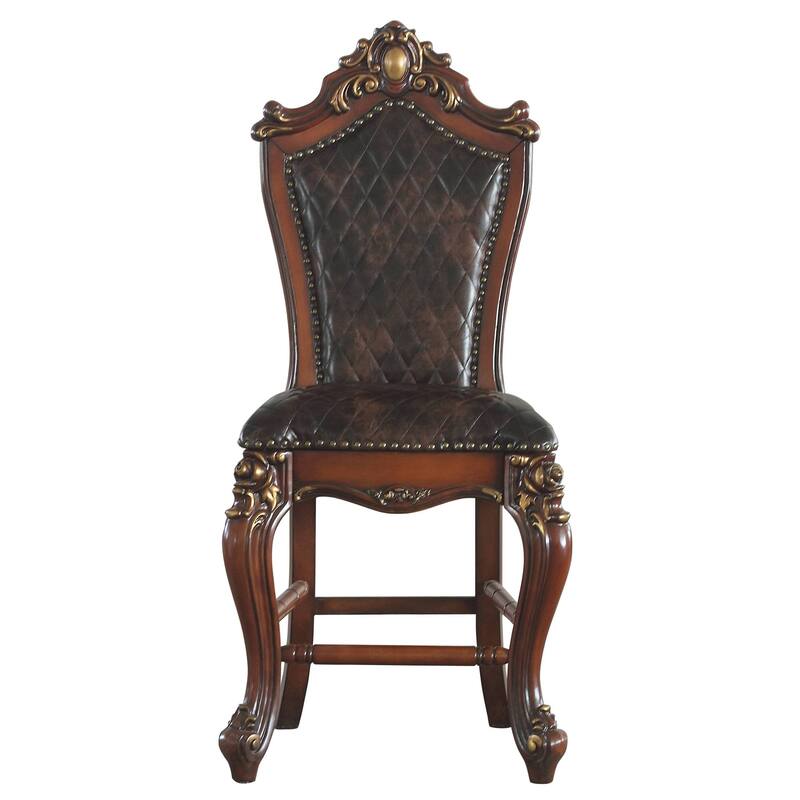 Chocolate and Honey Oak Armless Counter Height Chairs (Set-2) - Brown