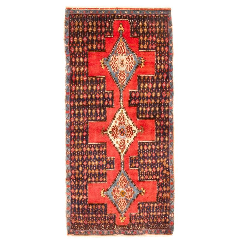 ECARPETGALLERY Hand-knotted Kayseri Red Wool Rug - 2'7 x 5'7