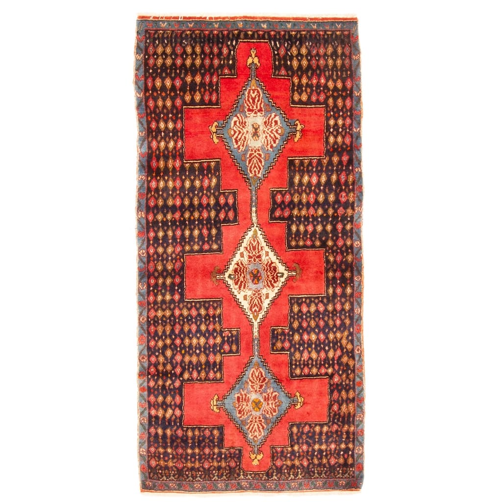 ECARPETGALLERY Hand-knotted Kayseri Red Wool Rug - 2'7 x 5'7