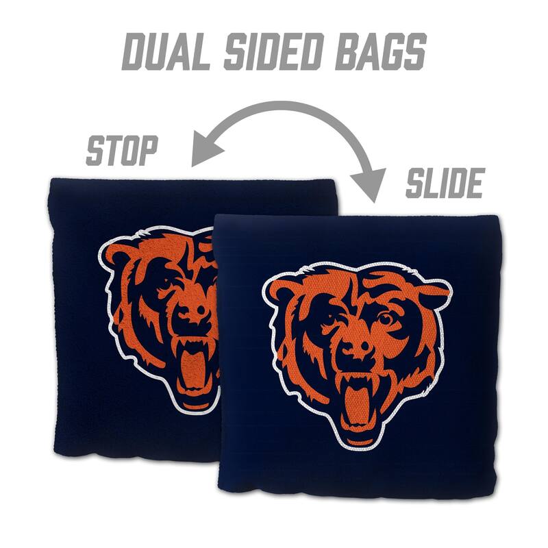 Chicago Bears NFL Dual Sided Pro Stop & Slide Cornhole Bags