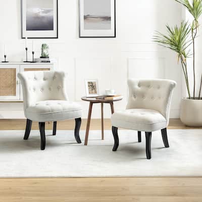 Christi Vibrant Tufted Velvet Upholstered Accent Chairs Set of 2 by HULALA HOME