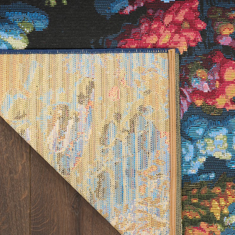 Nourison Color Splash Indoor/Outdoor Multicolored Graphic Area Rug