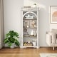 preview thumbnail 2 of 11, Antique Wooden 4-Tier Tall Bookcase with Distressed Vintage Finish, Antique White by GDFStudio
