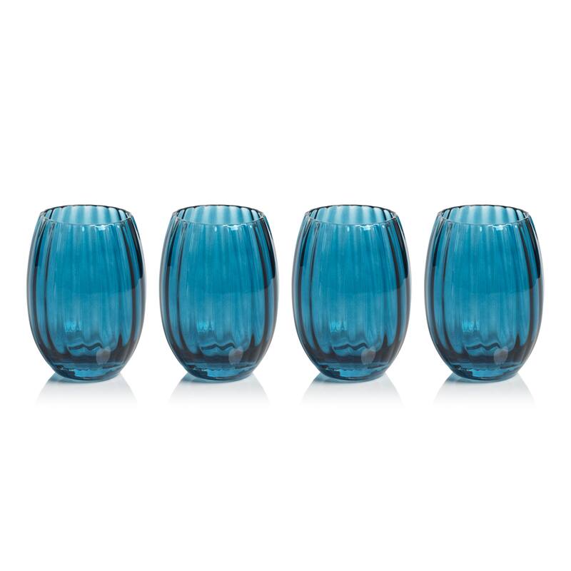 Malden Optic Stemless All-Purpose Glasses, Set of 4