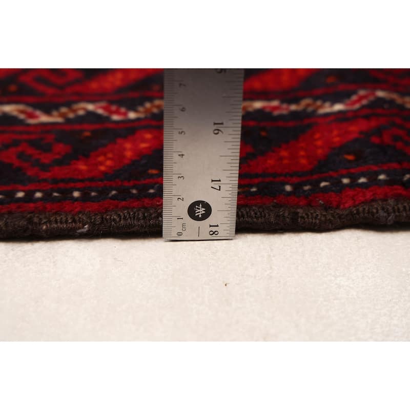 ECARPETGALLERY Hand-knotted Teimani Red Wool Rug - 2'11 x 5'9