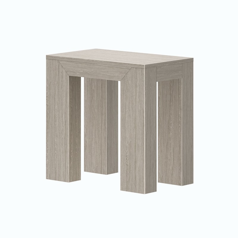 Plank and Beam Modern Rectangular Side Table - 25"