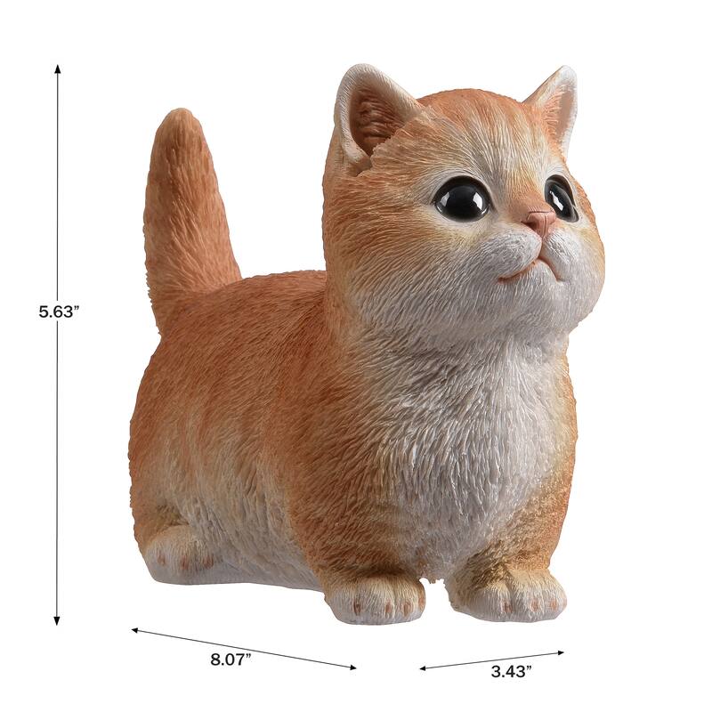 Sitting Cat Orange Tabby Statue