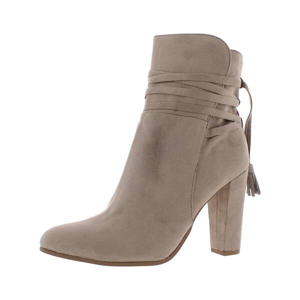 Shop Steve Madden Womens Giovani Ankle Boots Faux Suede Tassel