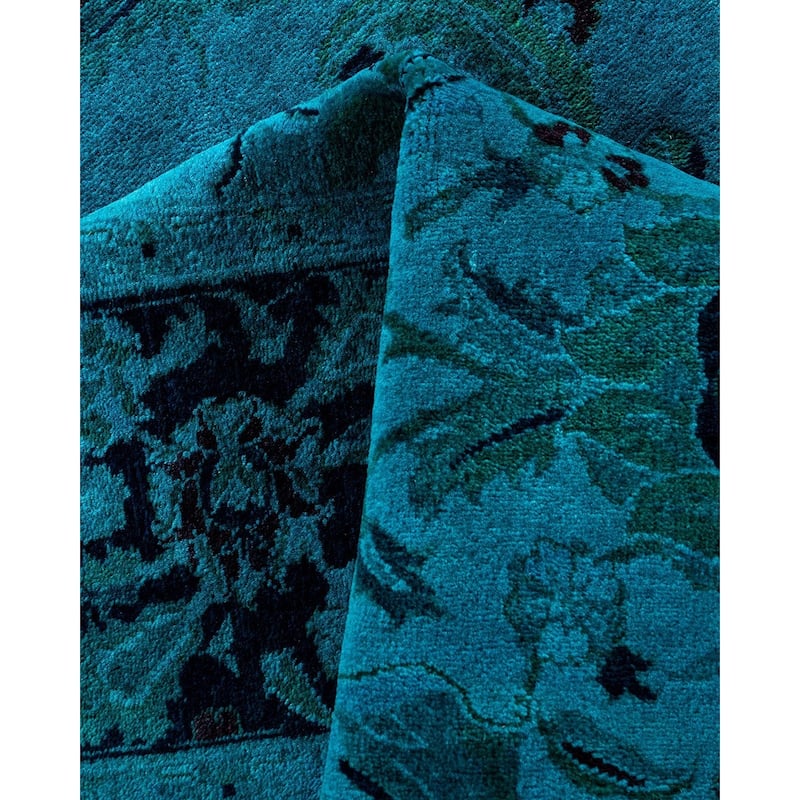 Contemporary Overdyed Wool Hand Knotted Area Rug - 4' 0" x 6' 1"