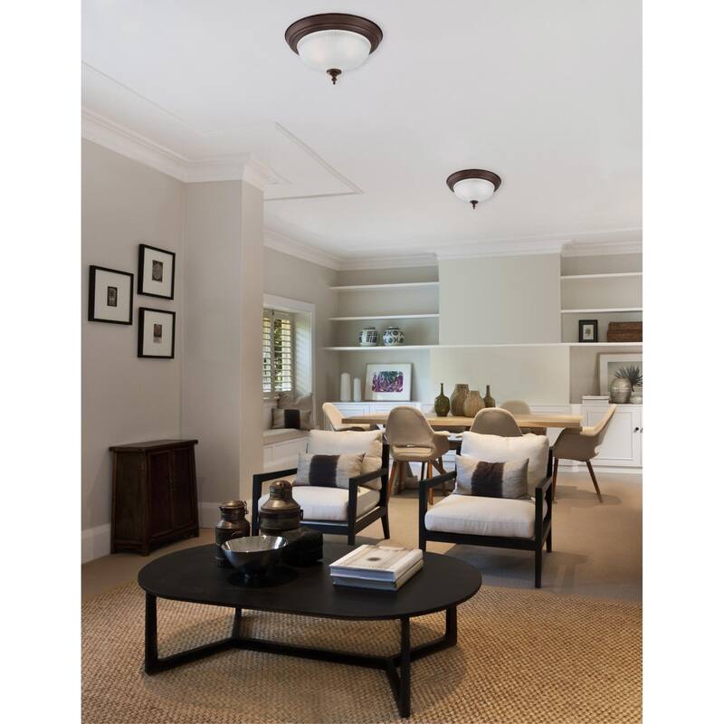 Westinghouse Two-Light Indoor Flush Ceiling Fixture, 2-Pack