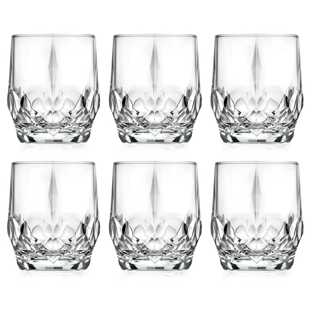 Tumbler Glass - Double Old Fashioned - Set of 6 Glasses - 13 oz. - - Made in Europe By Majestic Gifts Inc.