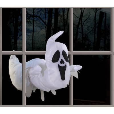 20" White and Black Friendly Boo Breakers Halloween Prop