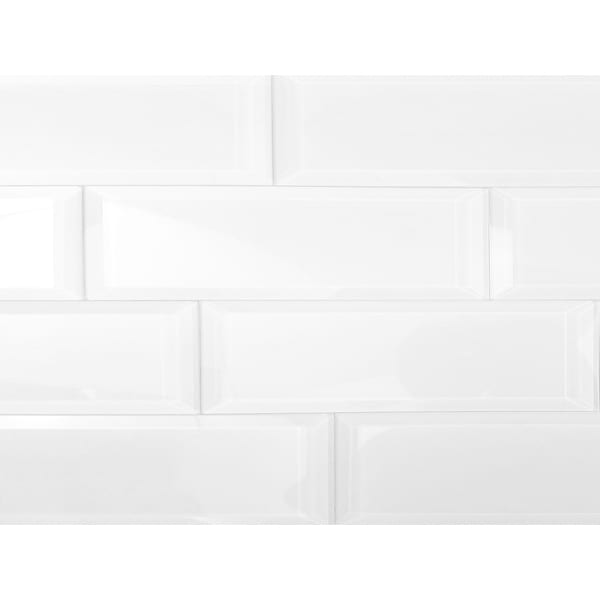 Miseno MT-WHSFEG0312-IS Frosted Elegance - 3" x 12" Rectangle Wall Tile - Glossy Visual - White