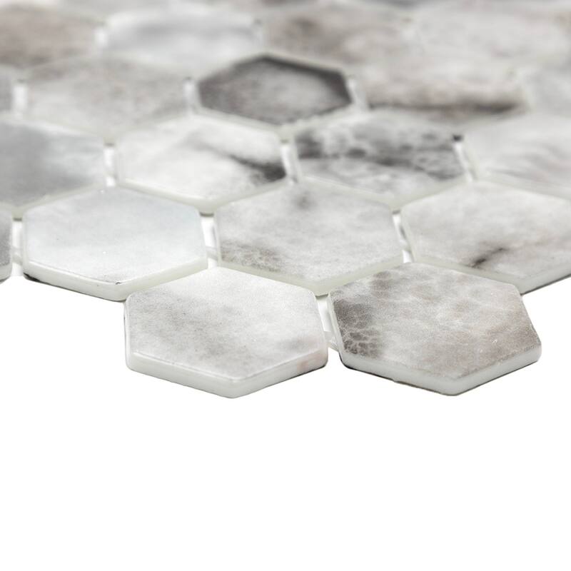Eterna Hex 2x2 Glass Hexagon Mosaic Tile - Floor, Wall, Backsplash