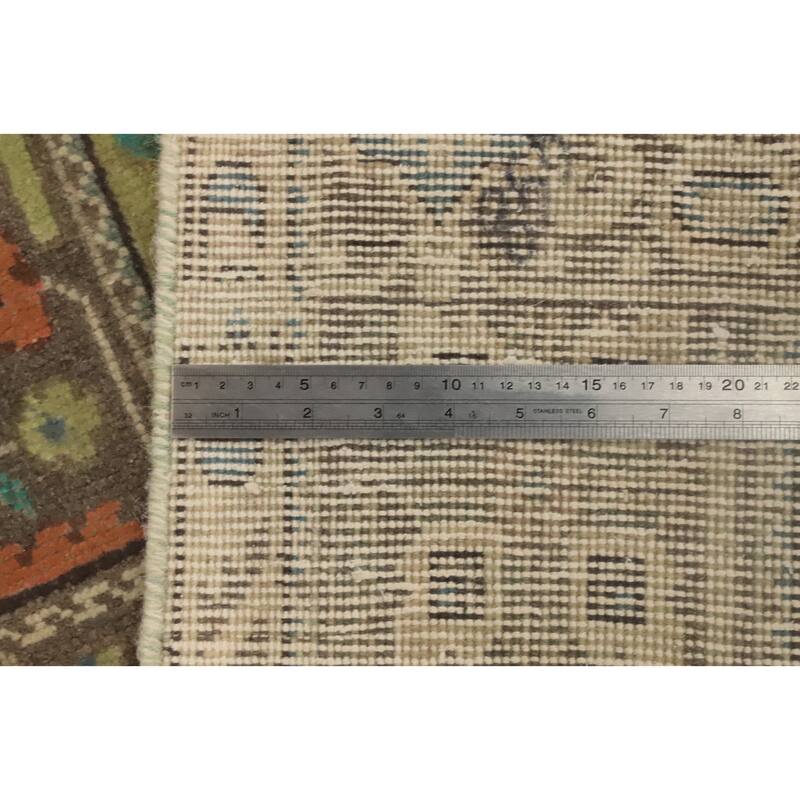 Hand Knotted Oriental 100% Wool Carpet Traditional Floral Beige & Ivories Tabriz Area Rug - 9' 4'' X 6' 4''