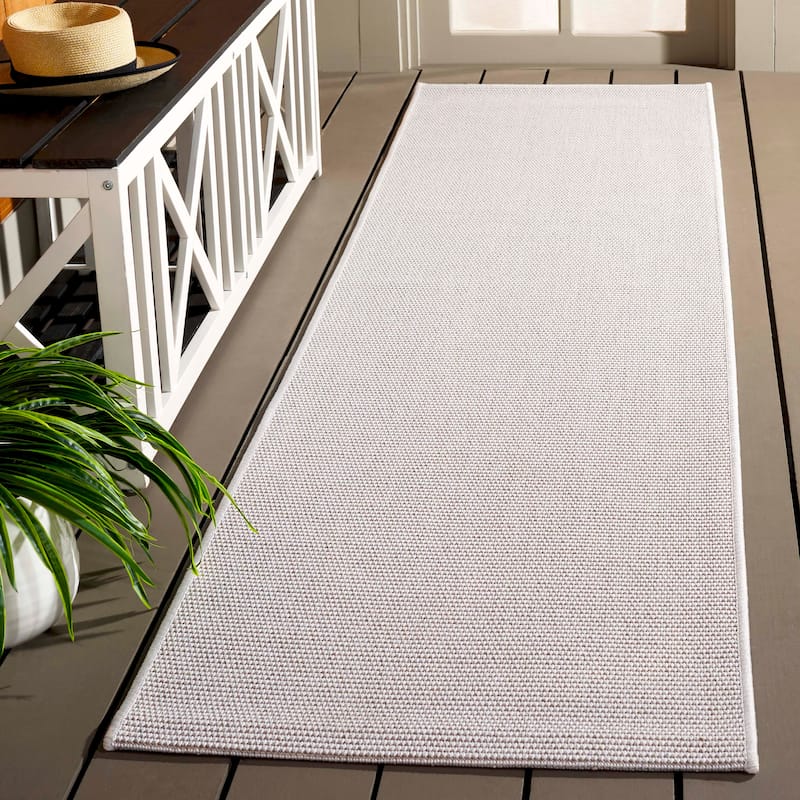 SAFAVIEH Sisal All-Weather Ajrie Indoor/Outdoor Waterproof Patio Backyard Rug - 2'2" x 6'7" - Ivory/Beige