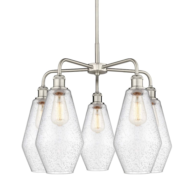 Innovations Lighting 516-5CR-20-25 Cindyrella Chandelier Cindyrella 5 - Satin Nickel / Seedy