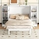 preview thumbnail 14 of 22, Queen Size Wood Murphy Bed with Shelves,Wall Bed with Drawers and USB Ports