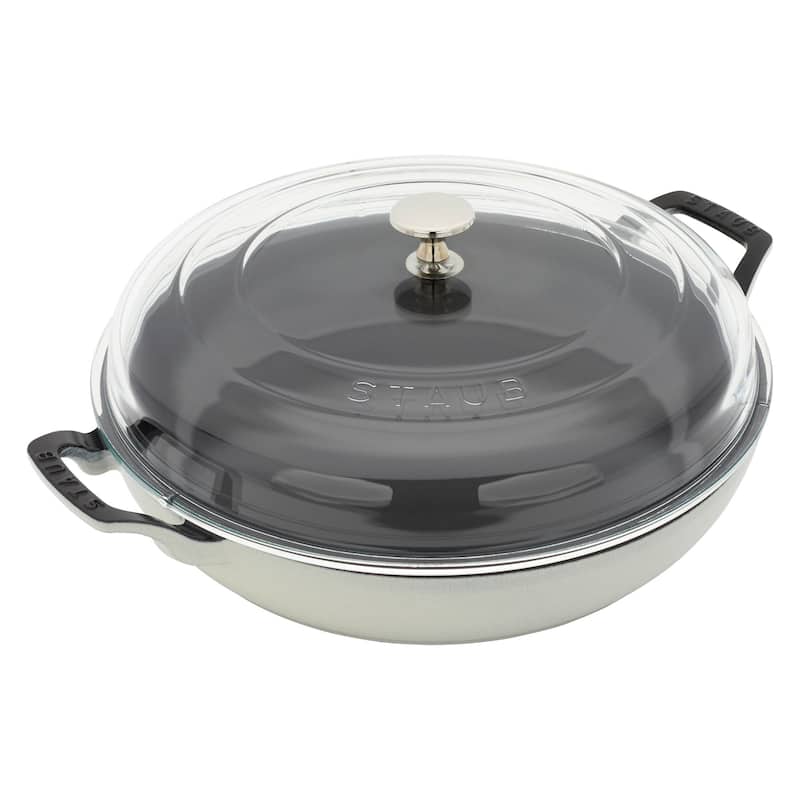 STAUB Cast Iron 3.5-qt Braiser with Glass Lid