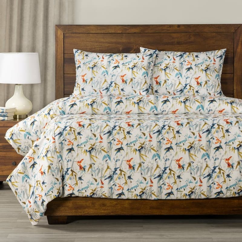 Siscovers Hummingbird Abstract Print Duvet Set - Summer - King - 3 Piece