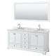 Option White / White Carrara Marble Top / Polished Chrome