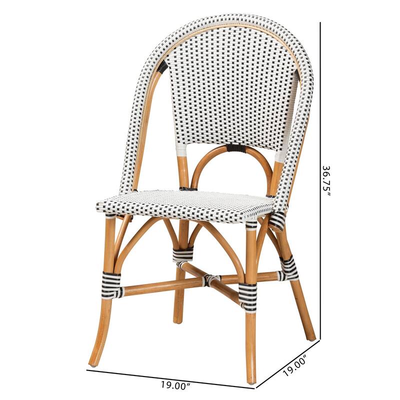 Genica Classic French Natural Rattan Bistro Chair