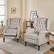 preview thumbnail 5 of 34, Walter Tufted Fabric Recliners (Set of 2) by Christopher Knight Home