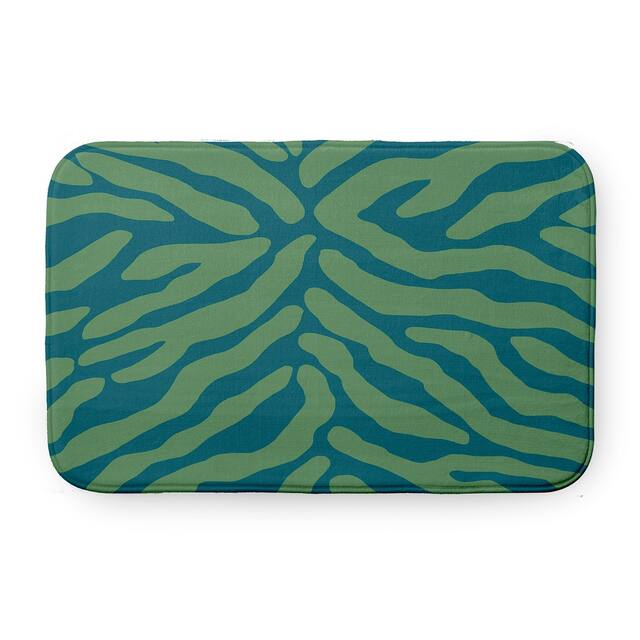 Animal Stripe Pet Feeding Mat for Dogs and Cats - Green - 24" x 17"