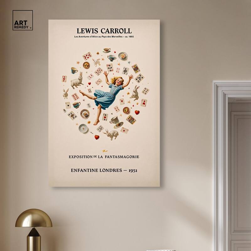 Carroll's Alice in Motion Canvas by Art Remedy, Gallery Wrapped