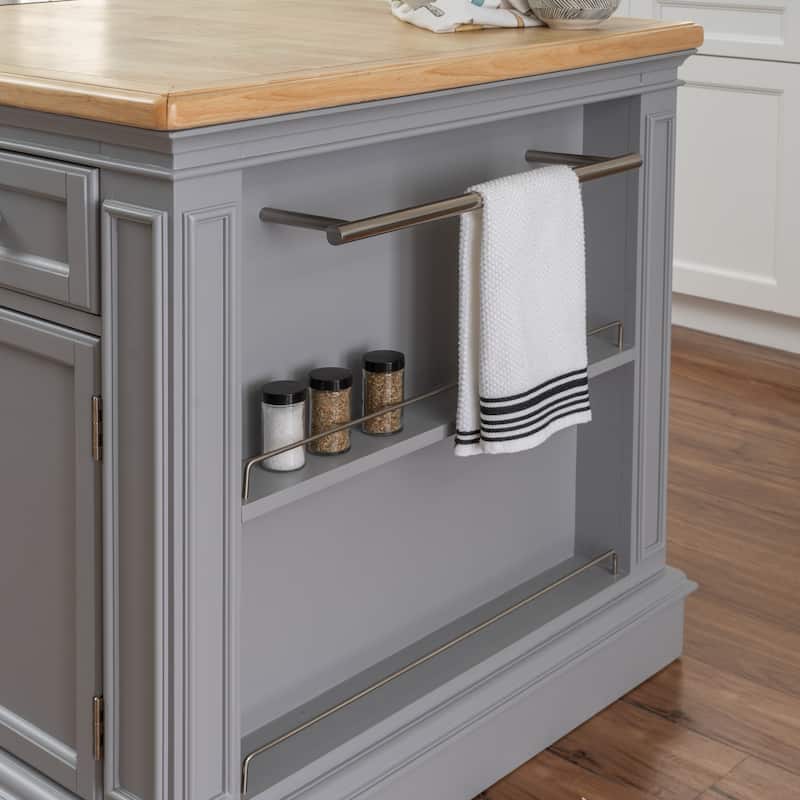 Posie Wooden Kitchen Island Set with Two Stools