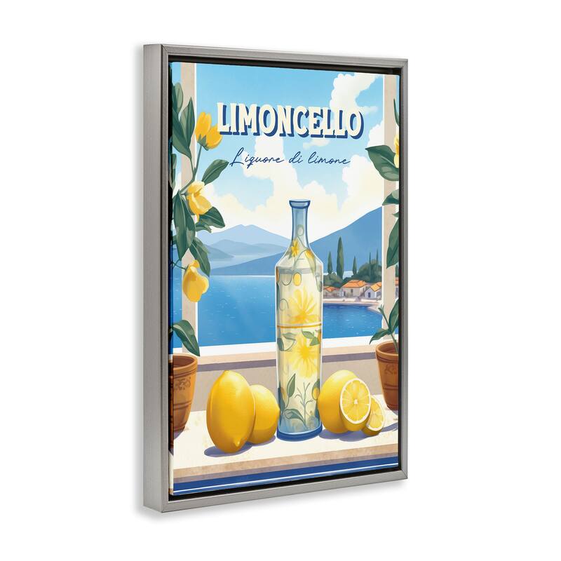 Stupell Limoncello Coastal View Framed Floater Canvas Wall Art Design By Andreas Magnusson