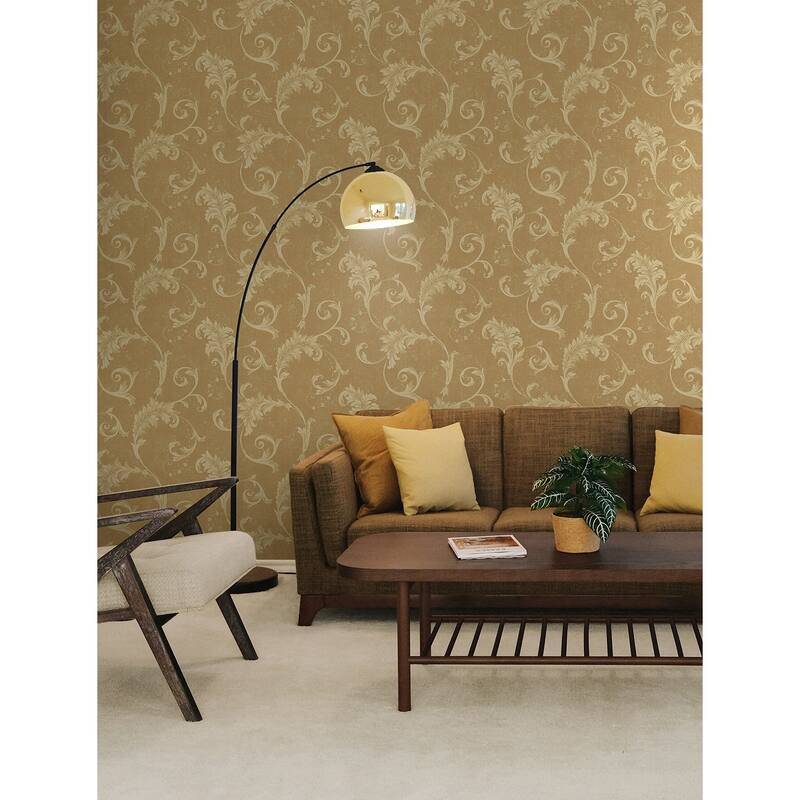 Seabrook Designs Melville Scrolls Unpasted Wallpaper