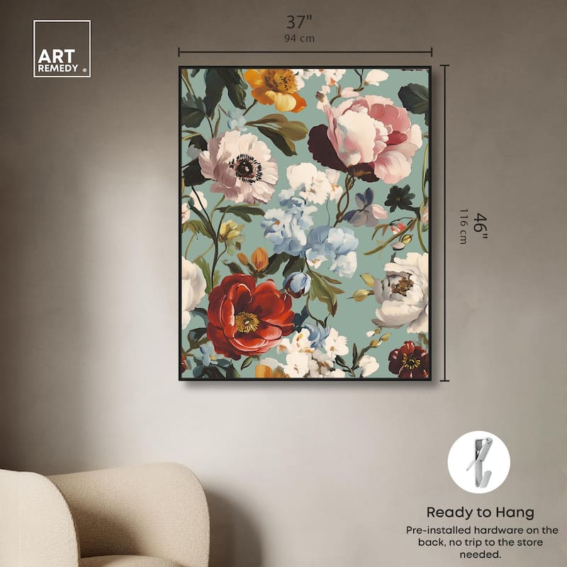 Floral Tapestry II Canvas by Art Remedy