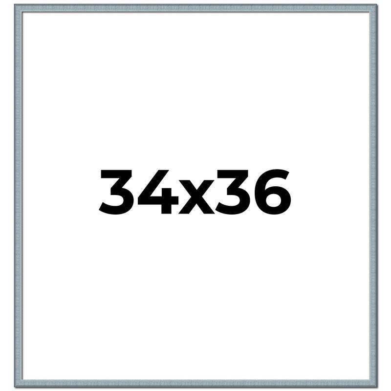 34x36 Frame Rustic Sky Blue Solid Wood Picture Frame | 0.75 Inch