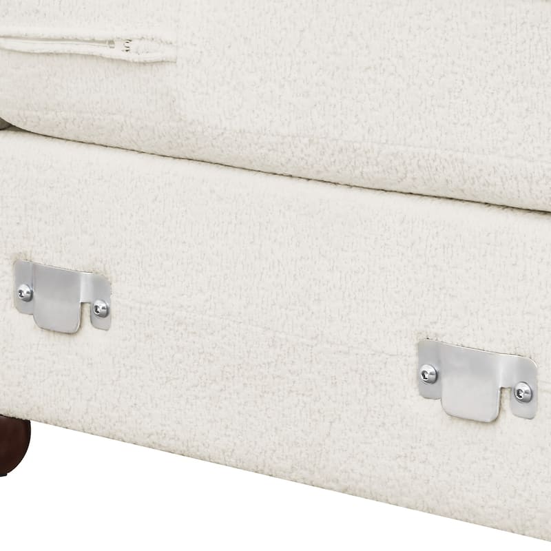 82" Modern Chenille Upholstered Sofa,3-Seater Sofa, Loveseat Sofa, Deep Seat Sofa Set For Living Room,Bedroom,Beige/Blue/Brown