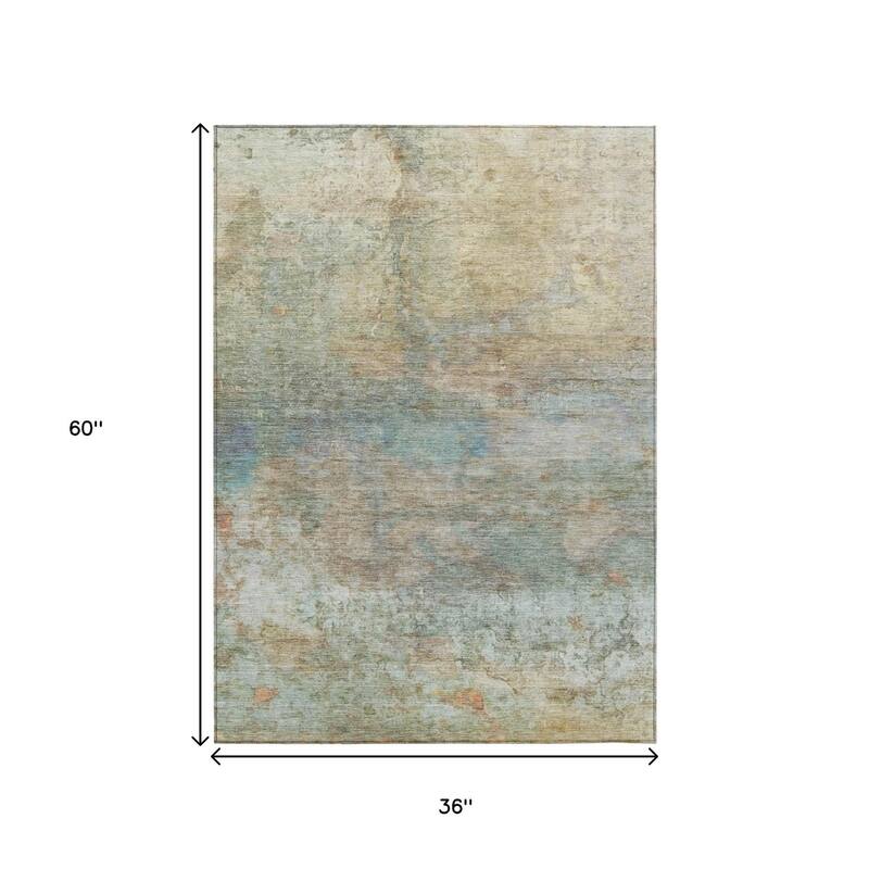 HomeRoots Abstract Transitional Rectangle Outdoor Rug
